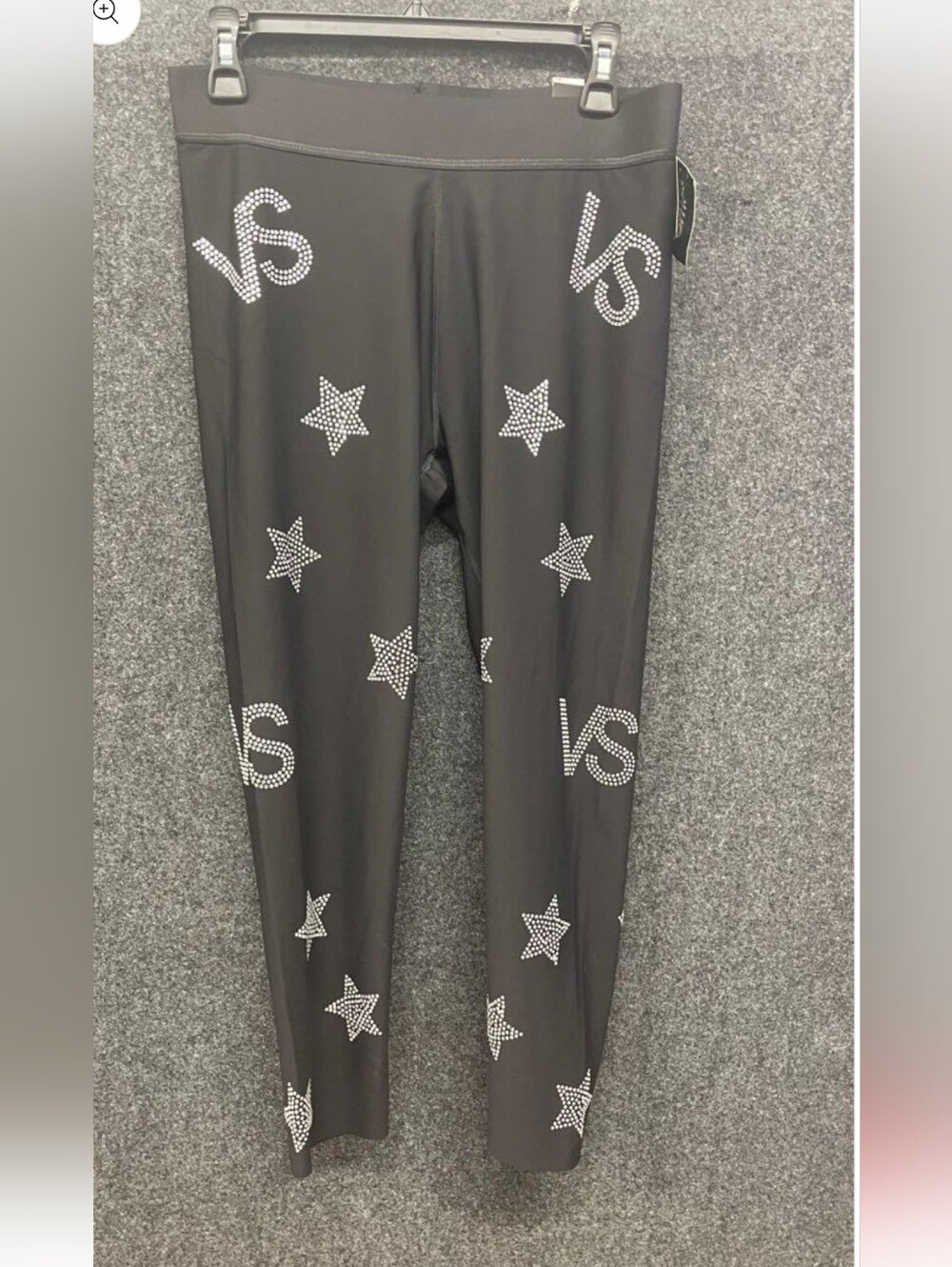 NWT! Victoria's Secret Leggings with Rhinestone Stars VS Logo LIMITED EDITION